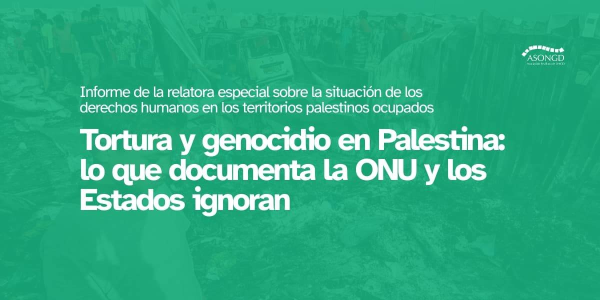 Informe Tortura y genocidio de Francesca Albanese para ONU