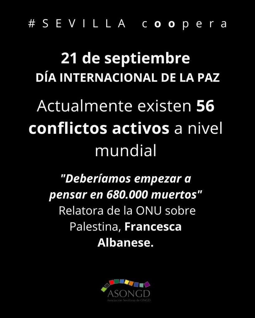 En el día internacional de la paz 2025, aún persisten 56 conflictos bélicos a nivel mundial