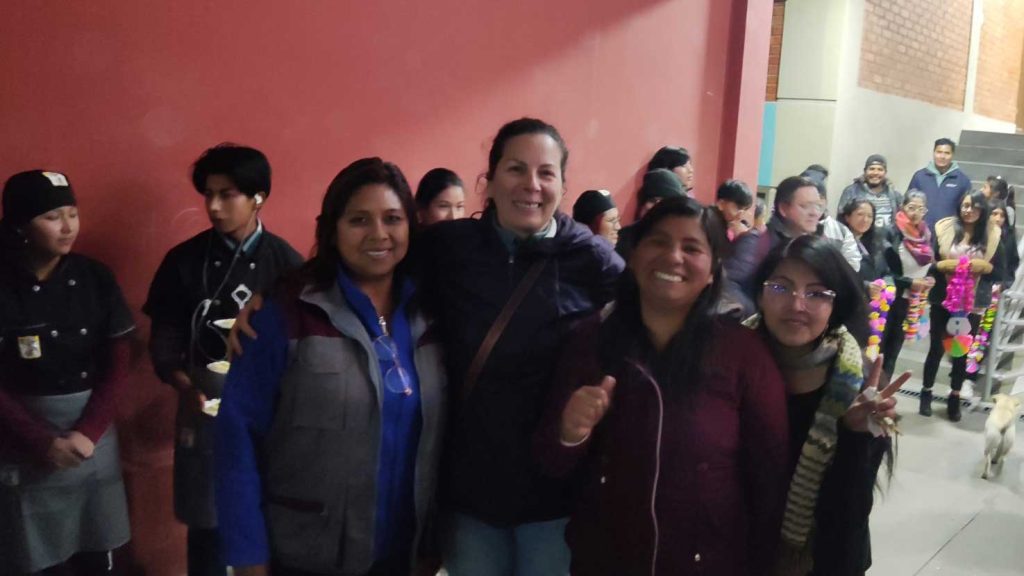 Sandra Martínez, de PROCLADE, en su época de cooperante en Bolivia