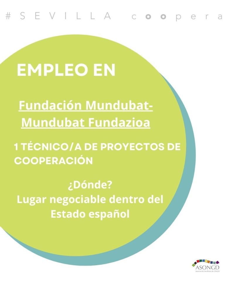Técnico/a de proyectos de cooperación