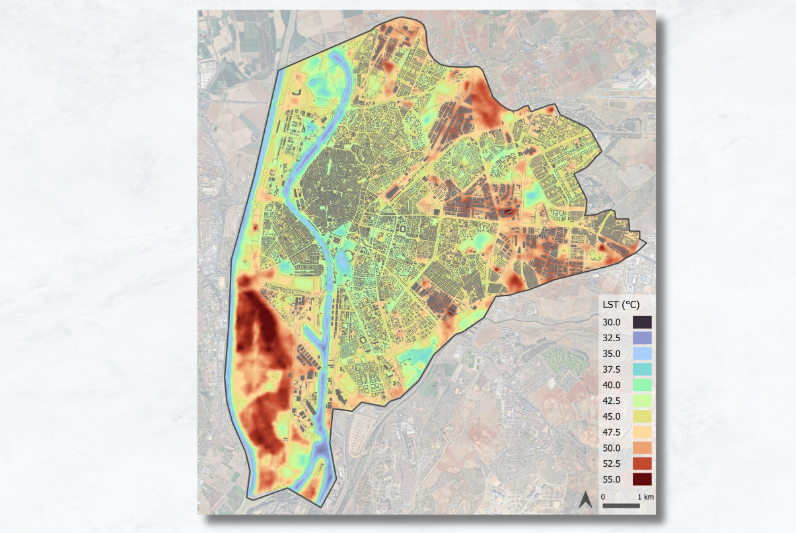Un estudio de la Universidad de Granada centrado en Sevilla, concluye que las áreas más cálidas dentro de la ciudad son periferias rodeadas de infraestructuras y polígonos residenciales del siglo XX, donde suele vivir población vulnerable en edificios envejecidos y con bajo rendimiento energético.