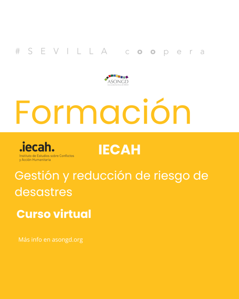 Curso virtual con IECAH: Gestión y reducción de riesgo de desastres