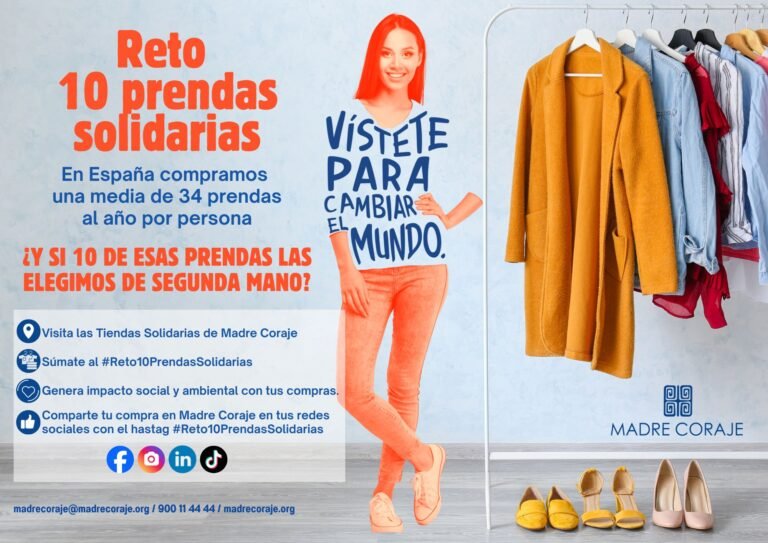 La Fundación Madre Coraje lanza un reto frente al consumo de moda: de tus 34 compras de ropa al año, ¡que 10 sean solidarias!