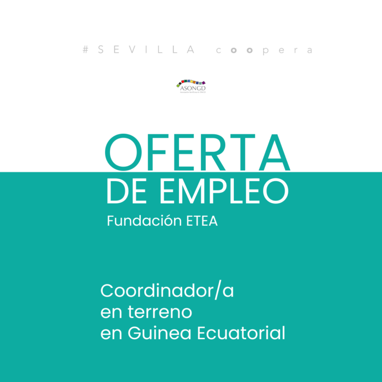 Oferta de empleo: Coordinador/a en terreno en Guinea Ecuatorial con Fundación ETEA- Instituto de Desarrollo