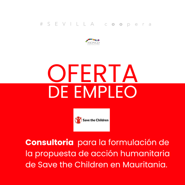 Consultoría para la formulación de la propuesta de acción humanitaria de Save the Children en Mauritania.