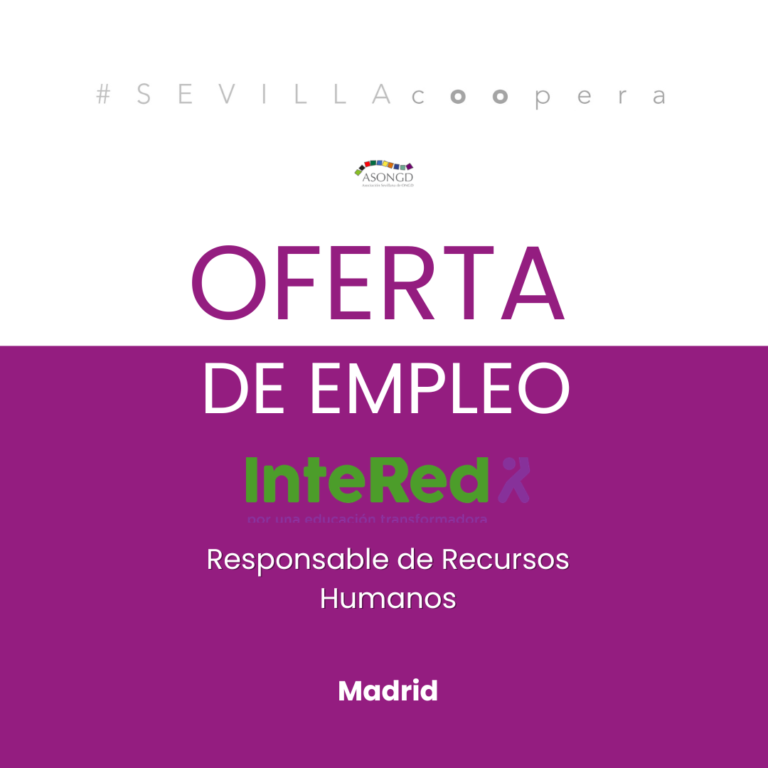 Oferta de empleo: InteRed busca Responsable de Recursos Humanos en Madrid