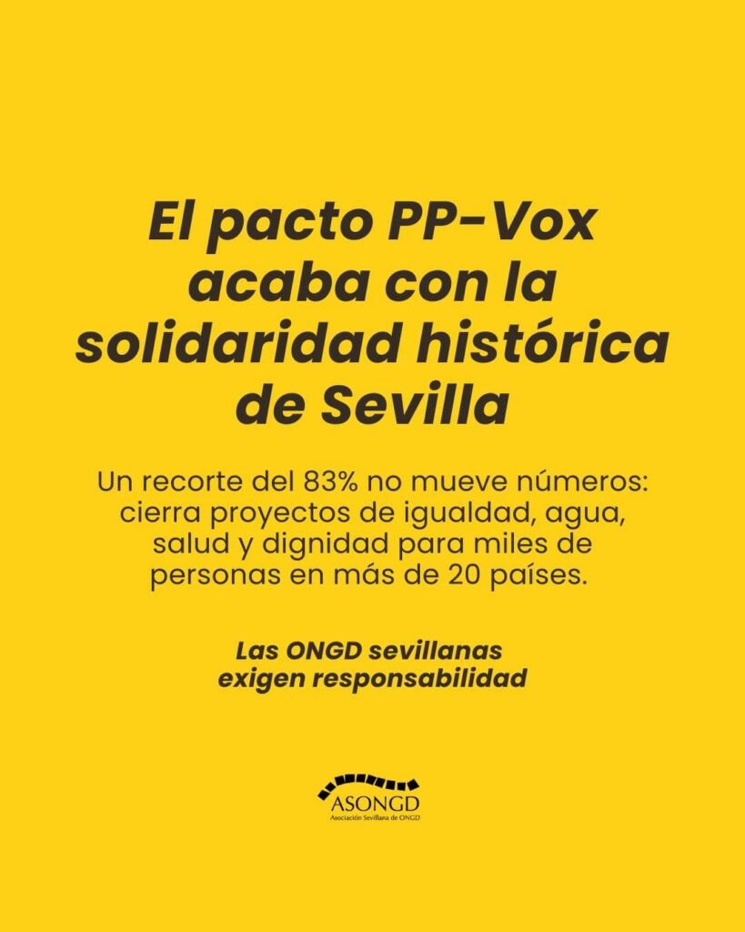 El pacto PP Vox acaba con la solidaridad histórica de Sevilla