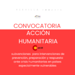Convocatoria de subvenciones para acción humanitaria 2026 de la AECID
