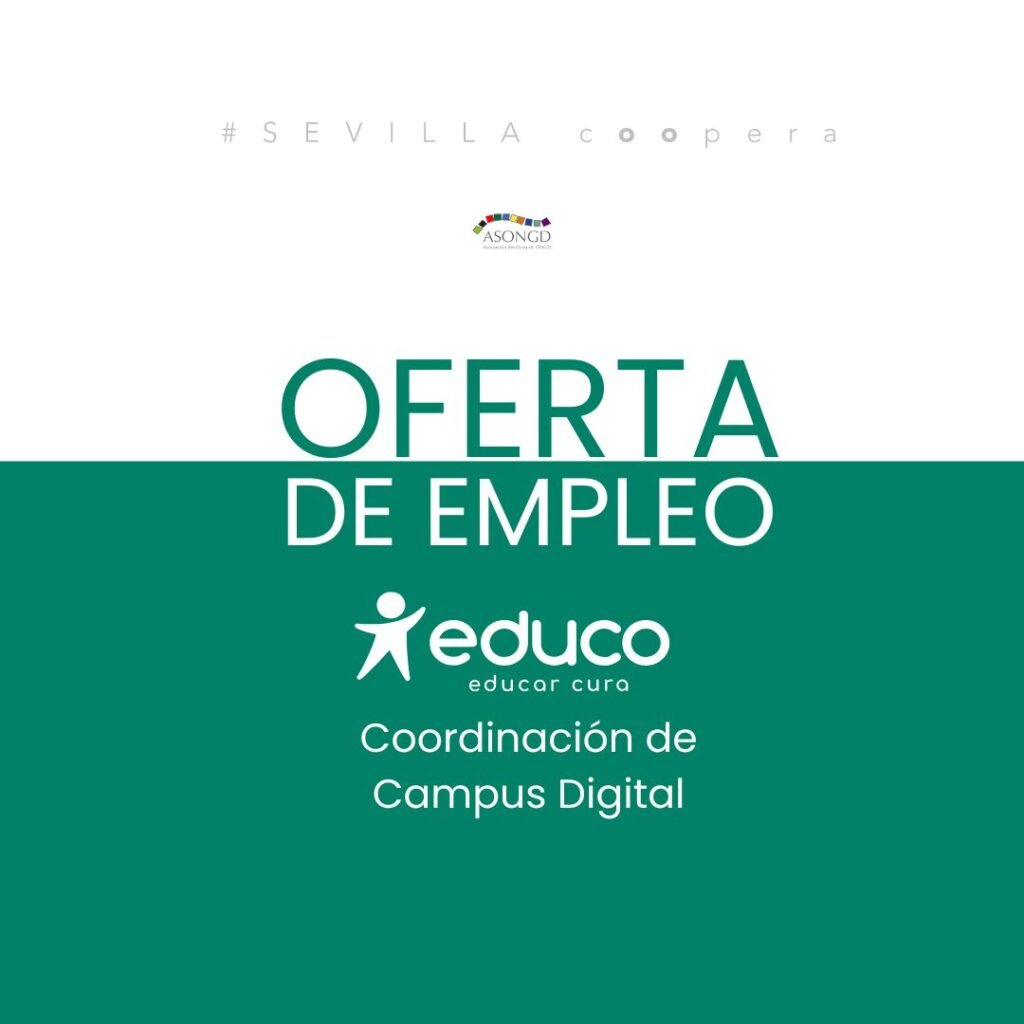 Empleo en Educo: Coordinador/a de campus Digital en Barcelona