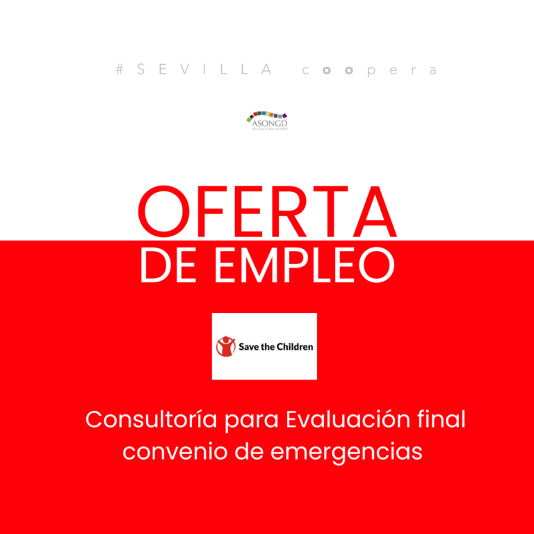 Consultoría para Evaluación final convenio de emergencias con Save the Children