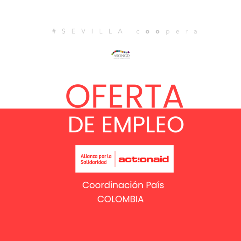 Oferta de empleo: Coordinación País Colombia con Action Aid