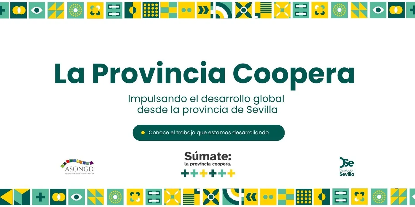 Una iniciativa de la Asociación Sevilla de ONGD financiada por el Área de Cooperación al Desarrollo de la Diputación de Sevilla a través del Convenio La Provincia Coopera II.