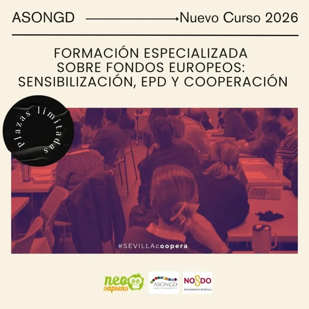 Formación técnica sobre fondos europeos especializada en Sensibilización, EPCG y Cooperación.